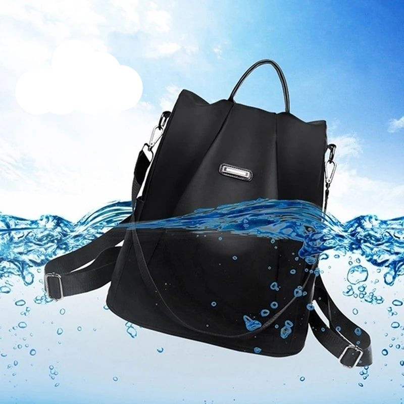 New Women's Multifunction Backpack Casual Solid Color School Bag For Girls Fashion Detachable Strap Travel Shoulder Bag - Checkouts UK