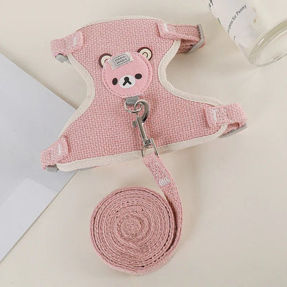 Newest Cute Rabbit Harness and Leash Set Bunny Pet Accessories Vest Harnesses Rabbit Leashes for Outdoor Walking Pets Supplies - Furbury