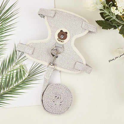 Newest Cute Rabbit Harness and Leash Set Bunny Pet Accessories Vest Harnesses Rabbit Leashes for Outdoor Walking Pets Supplies - Furbury