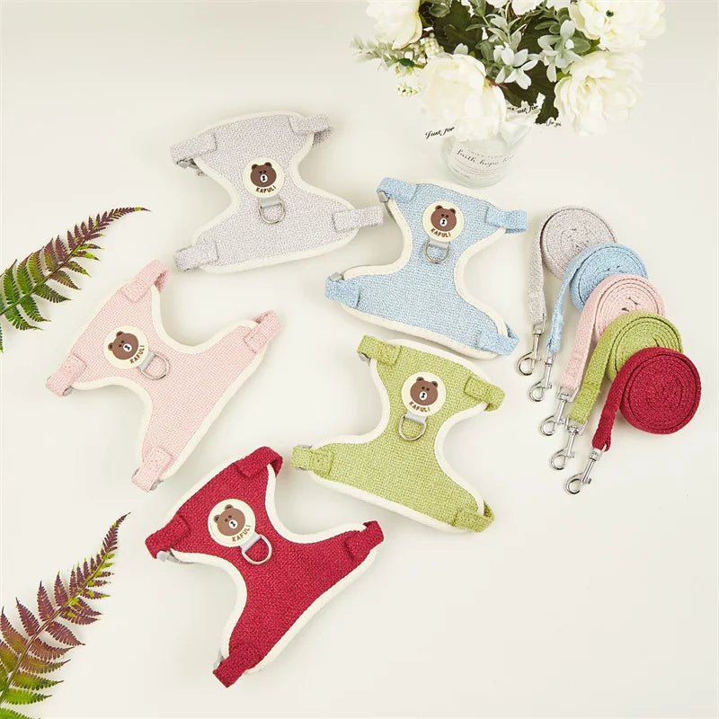 Newest Cute Rabbit Harness and Leash Set Bunny Pet Accessories Vest Harnesses Rabbit Leashes for Outdoor Walking Pets Supplies - Furbury