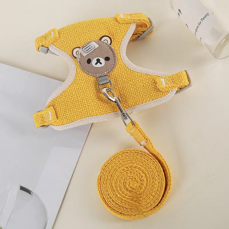 Newest Cute Rabbit Harness and Leash Set Bunny Pet Accessories Vest Harnesses Rabbit Leashes for Outdoor Walking Pets Supplies - Furbury