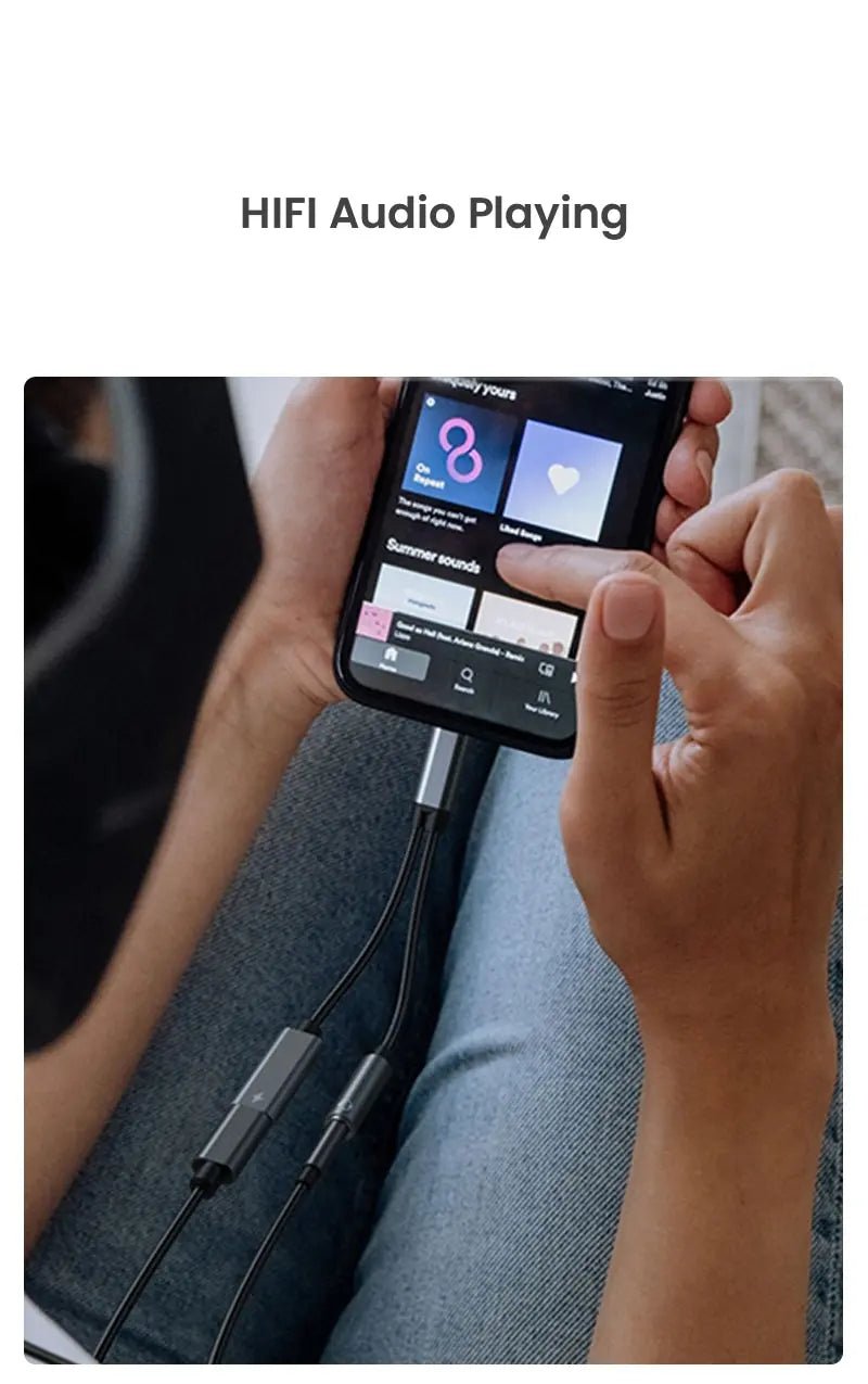 NIERBO 2 in 1 USB C to 3.5mm Headphone and Charger Adapter USB C PD 3.0 Port to Aux Audio Jack Fast Charging Dongle Cable Cord - Checkouts UK