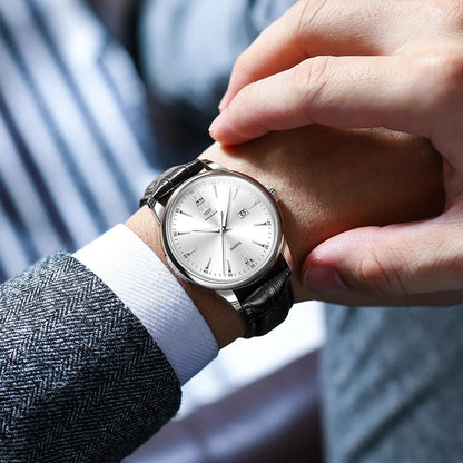 OLEVS High Quality Luxury Quartz Men Watch Original Leather Strap Waterproof Fashion Watches for Men Classic Men's Wrist Watches - Checkouts USA