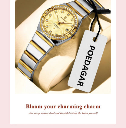 Original Luxury Ladies Watch Luminous Waterproof Stainless Steel Date Women's Watches Fashion Quartz Woman Watch Reloj - Checkouts USA