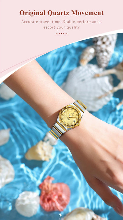 Original Luxury Ladies Watch Luminous Waterproof Stainless Steel Date Women's Watches Fashion Quartz Woman Watch Reloj - Checkouts USA