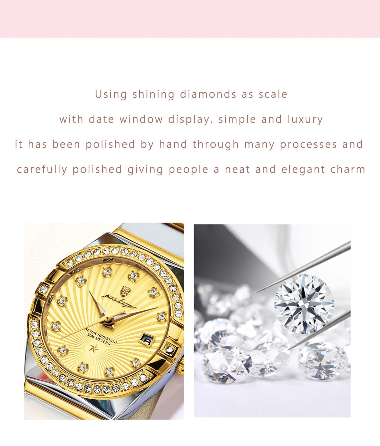 Original Luxury Ladies Watch Luminous Waterproof Stainless Steel Date Women's Watches Fashion Quartz Woman Watch Reloj - Checkouts USA