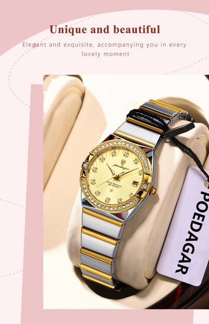 Original Luxury Ladies Watch Luminous Waterproof Stainless Steel Date Women's Watches Fashion Quartz Woman Watch Reloj - Checkouts USA