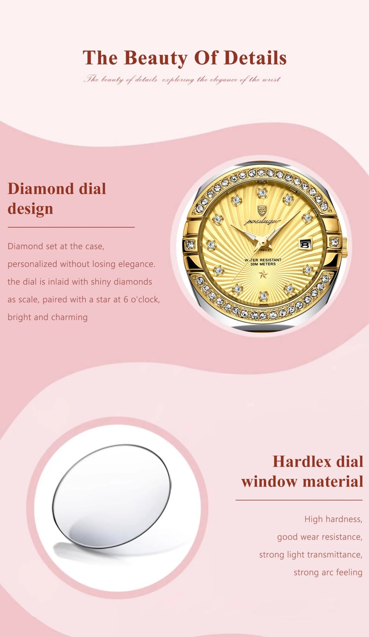 Original Luxury Ladies Watch Luminous Waterproof Stainless Steel Date Women's Watches Fashion Quartz Woman Watch Reloj - Checkouts USA