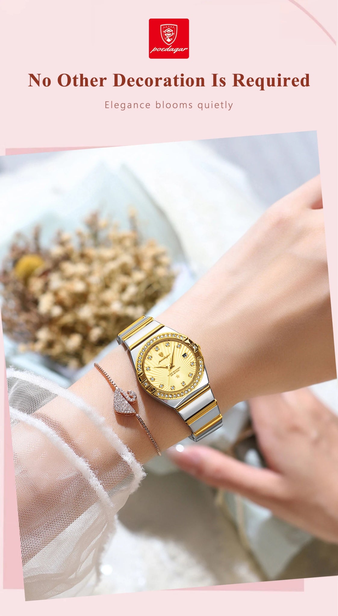 Original Luxury Ladies Watch Luminous Waterproof Stainless Steel Date Women's Watches Fashion Quartz Woman Watch Reloj - Checkouts USA