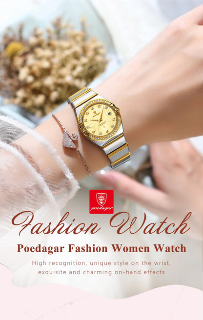 Original Luxury Ladies Watch Luminous Waterproof Stainless Steel Date Women's Watches Fashion Quartz Woman Watch Reloj - Checkouts USA