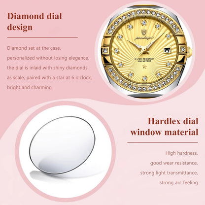 Original Luxury Ladies Watch Luminous Waterproof Stainless Steel Date Women's Watches Fashion Quartz Woman Watch Reloj - Checkouts USA