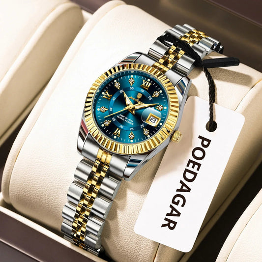Original Luxury Ladies Wristwatch Waterproof Luminous Date Women's Watches Stainless Steel Quartz Watch For Women Reloj - Checkouts USA