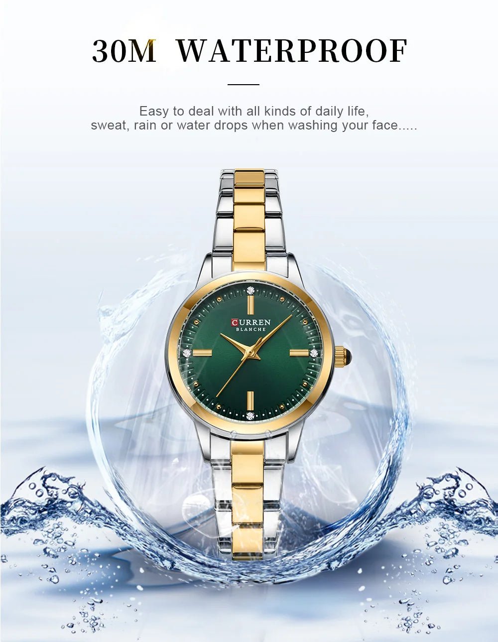 Original Quartz Watch for Women Fashion Elegant Ladies Watches Stainless Steel Waterproof Women's Wristwatch - Checkouts USA
