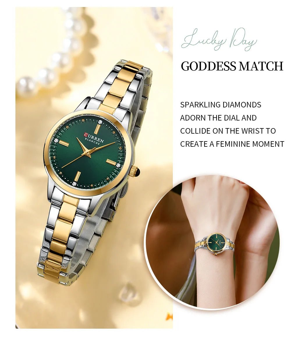 Original Quartz Watch for Women Fashion Elegant Ladies Watches Stainless Steel Waterproof Women's Wristwatch - Checkouts USA
