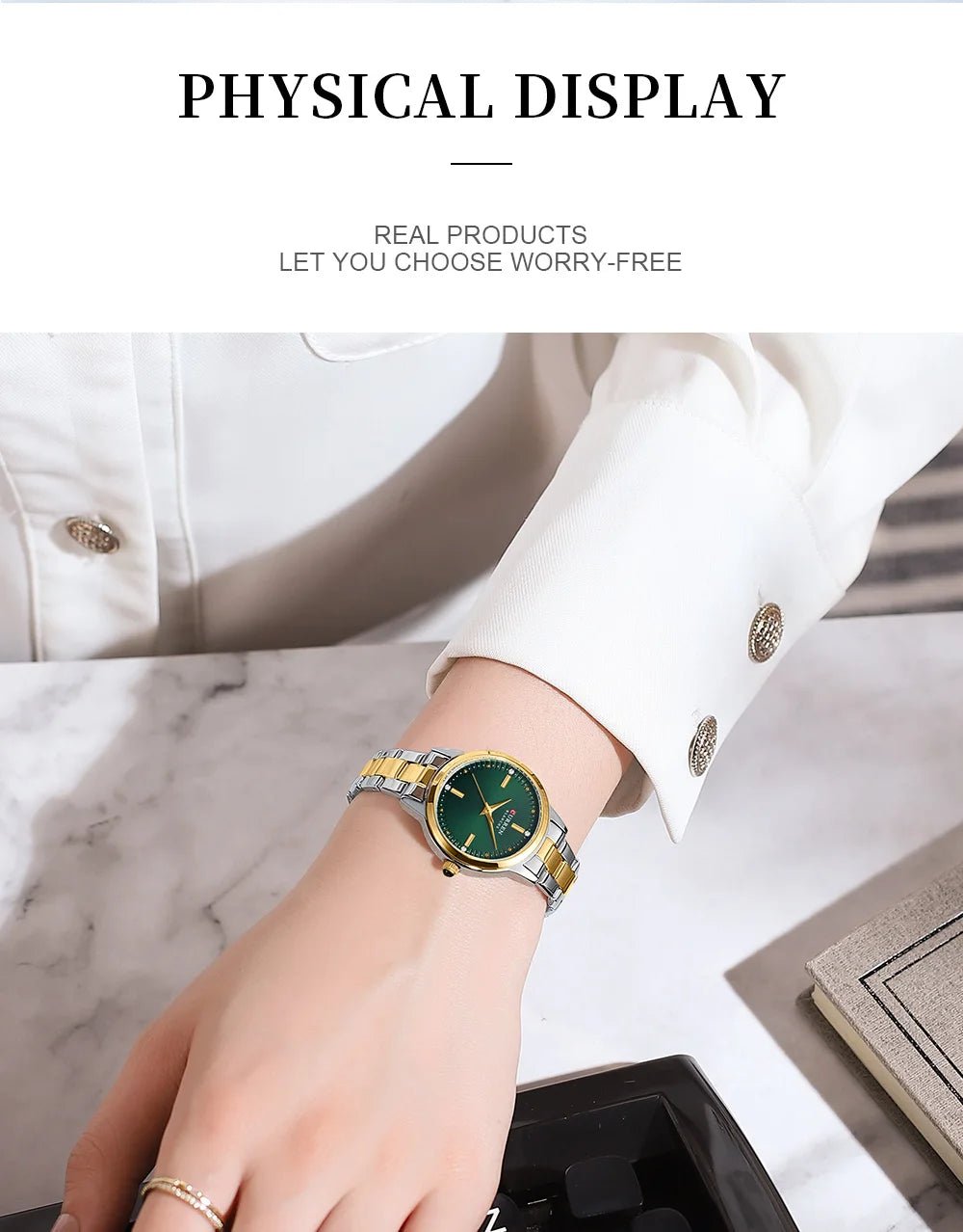 Original Quartz Watch for Women Fashion Elegant Ladies Watches Stainless Steel Waterproof Women's Wristwatch - Checkouts USA