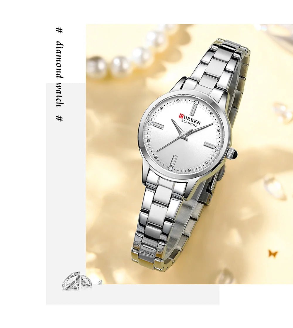 Original Quartz Watch for Women Fashion Elegant Ladies Watches Stainless Steel Waterproof Women's Wristwatch - Checkouts USA