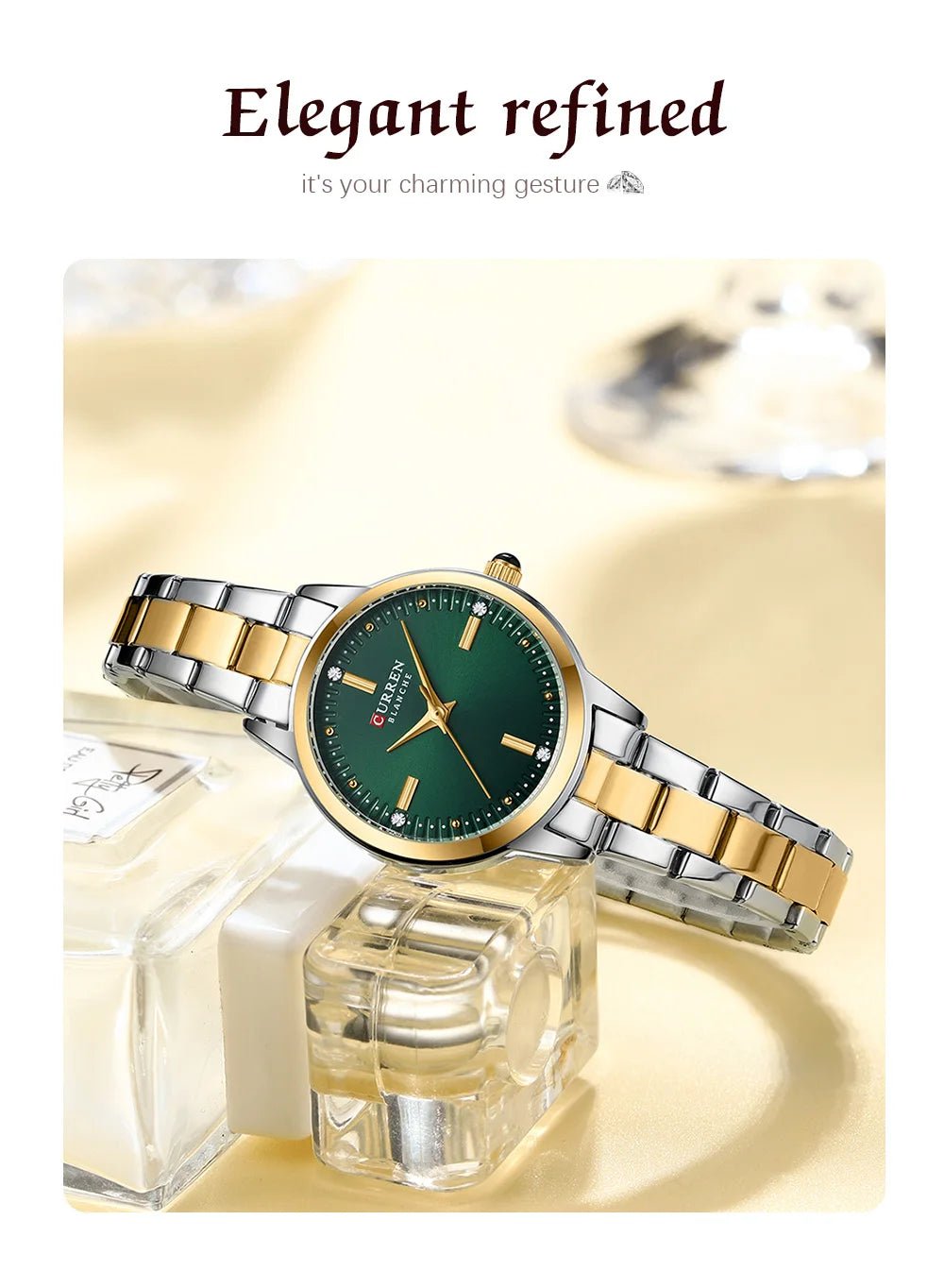 Original Quartz Watch for Women Fashion Elegant Ladies Watches Stainless Steel Waterproof Women's Wristwatch - Checkouts USA