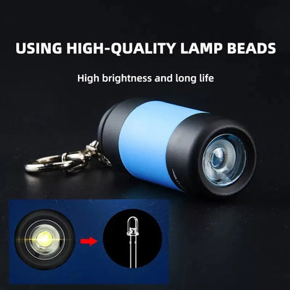 Outdoor Keychain Flashlight Rechargeable LED Mini Pocket Flashlight For Camping Hiking Emergencies - Checkouts UK