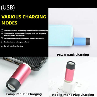 Outdoor Keychain Flashlight Rechargeable LED Mini Pocket Flashlight For Camping Hiking Emergencies - Checkouts UK