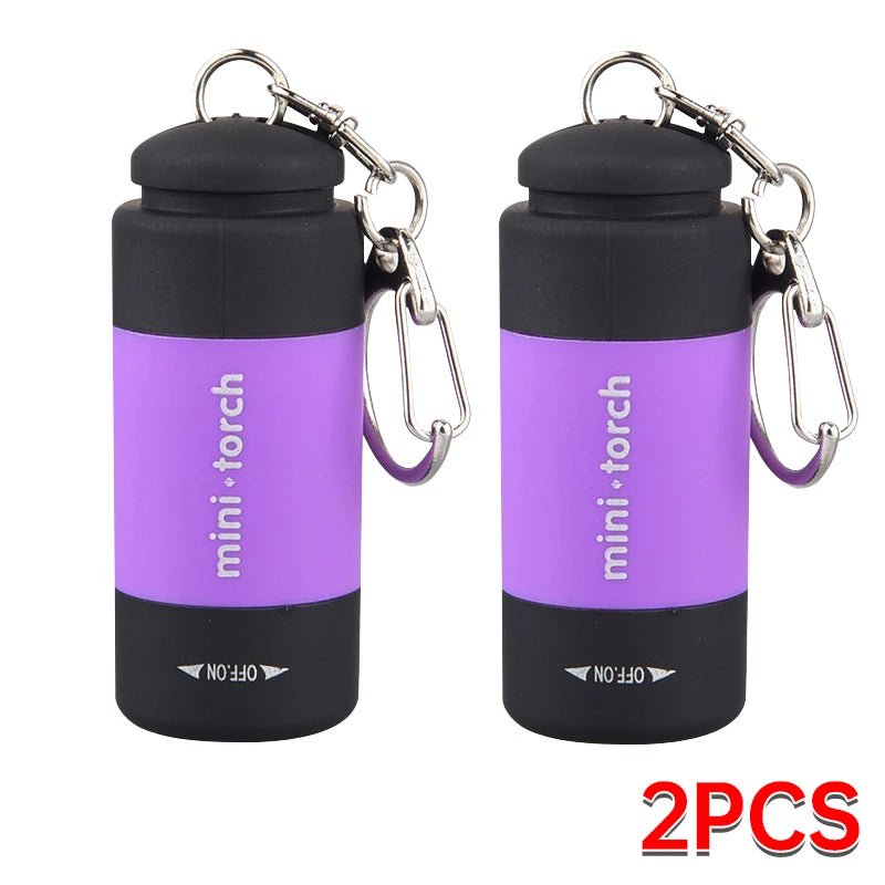 Outdoor Keychain Flashlight Rechargeable LED Mini Pocket Flashlight For Camping Hiking Emergencies - Checkouts UK