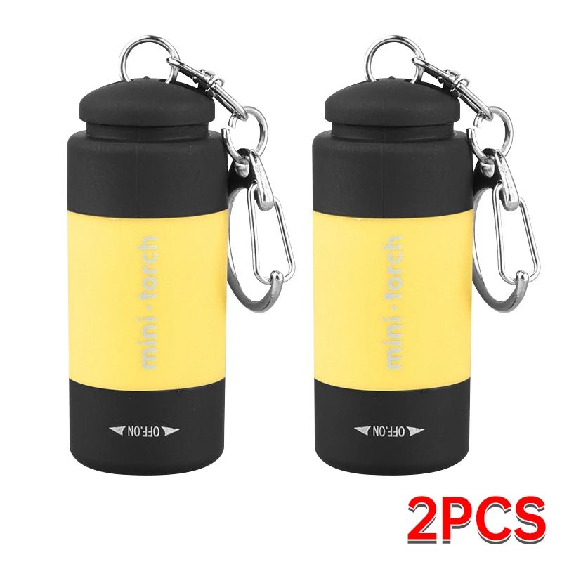 Outdoor Keychain Flashlight Rechargeable LED Mini Pocket Flashlight For Camping Hiking Emergencies - Checkouts UK