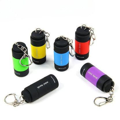Outdoor Keychain Flashlight Rechargeable LED Mini Pocket Flashlight For Camping Hiking Emergencies - Checkouts UK