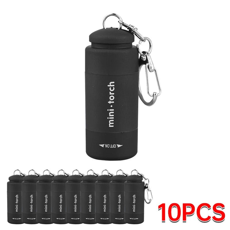 Outdoor Keychain Flashlight Rechargeable LED Mini Pocket Flashlight For Camping Hiking Emergencies - Checkouts UK