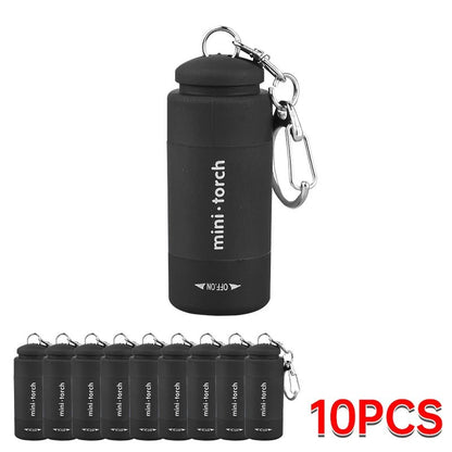 Outdoor Keychain Flashlight Rechargeable LED Mini Pocket Flashlight For Camping Hiking Emergencies - Checkouts UK