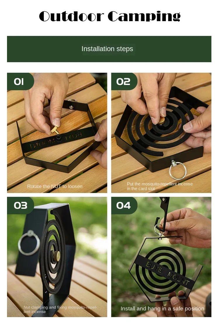 Outdoor Mosquito Coil Tray Camping Tools Tourist Hiking Mosquito Coil Holder Camping Supplies Hanging Mosquito Coil Holder - Checkouts UK