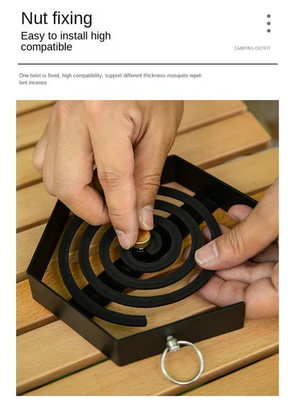 Outdoor Mosquito Coil Tray Camping Tools Tourist Hiking Mosquito Coil Holder Camping Supplies Hanging Mosquito Coil Holder - Checkouts UK