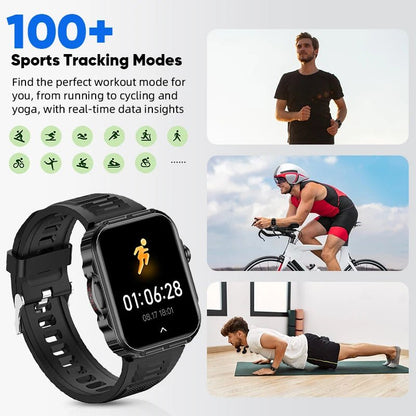 Outdoor Sports Smart Watch For Android IOS Men Watches Waterproof Fitness Track Health Monitor Smartwatch With LED Lighting - Checkouts USA