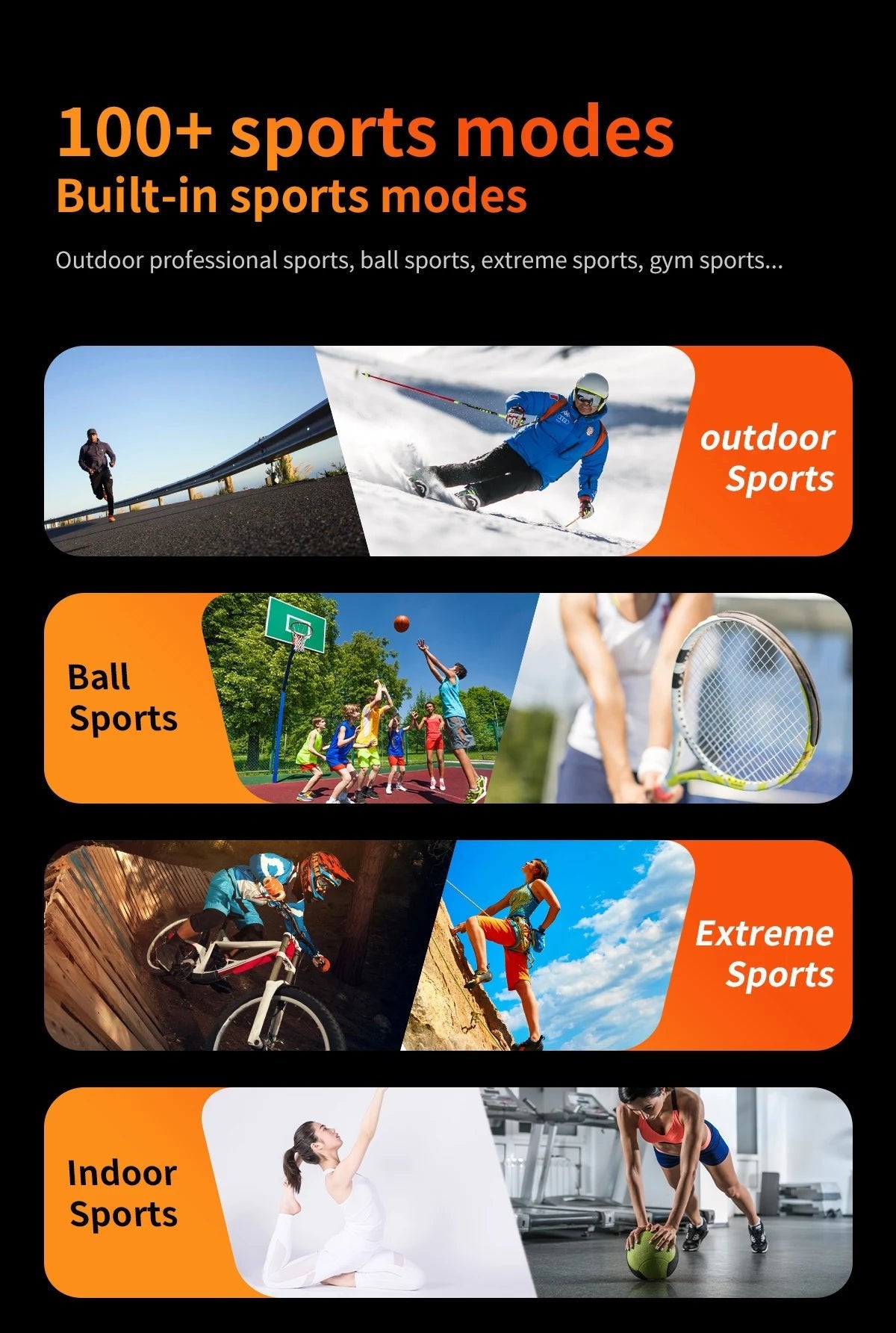 Outdoor Sports Smart Watch For Android IOS Men Watches Waterproof Fitness Track Health Monitor Smartwatch With LED Lighting - Checkouts USA