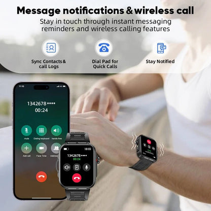 Outdoor Sports Smart Watch For Android IOS Men Watches Waterproof Fitness Track Health Monitor Smartwatch With LED Lighting - Checkouts USA