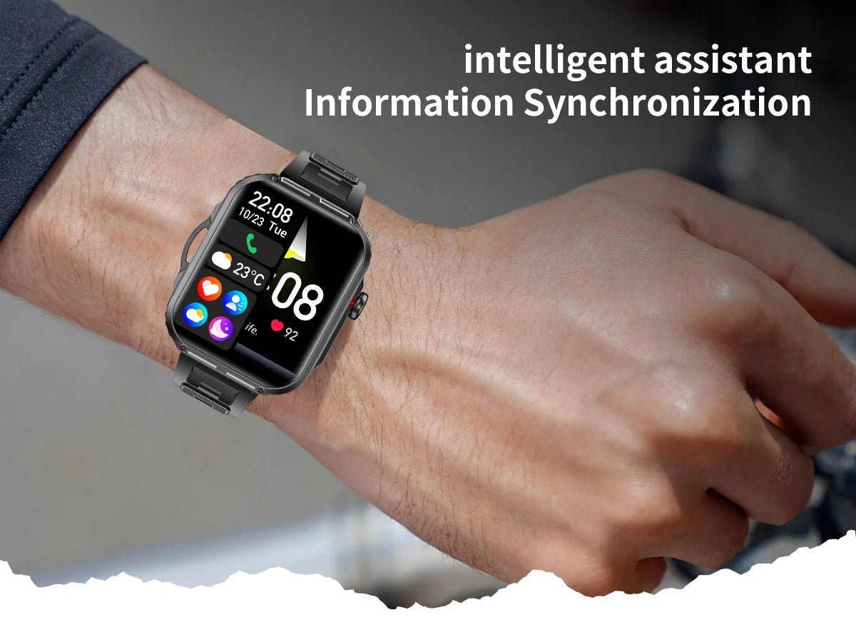 Outdoor Sports Smart Watch For Android IOS Men Watches Waterproof Fitness Track Health Monitor Smartwatch With LED Lighting - Checkouts USA