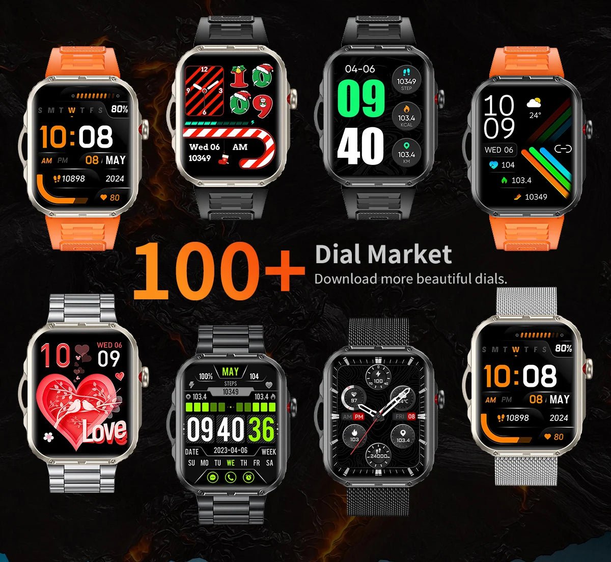 Outdoor Sports Smart Watch For Android IOS Men Watches Waterproof Fitness Track Health Monitor Smartwatch With LED Lighting - Checkouts USA