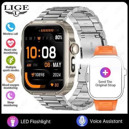 Outdoor Sports Smart Watch For Android IOS Men Watches Waterproof Fitness Track Health Monitor Smartwatch With LED Lighting - Checkouts USA