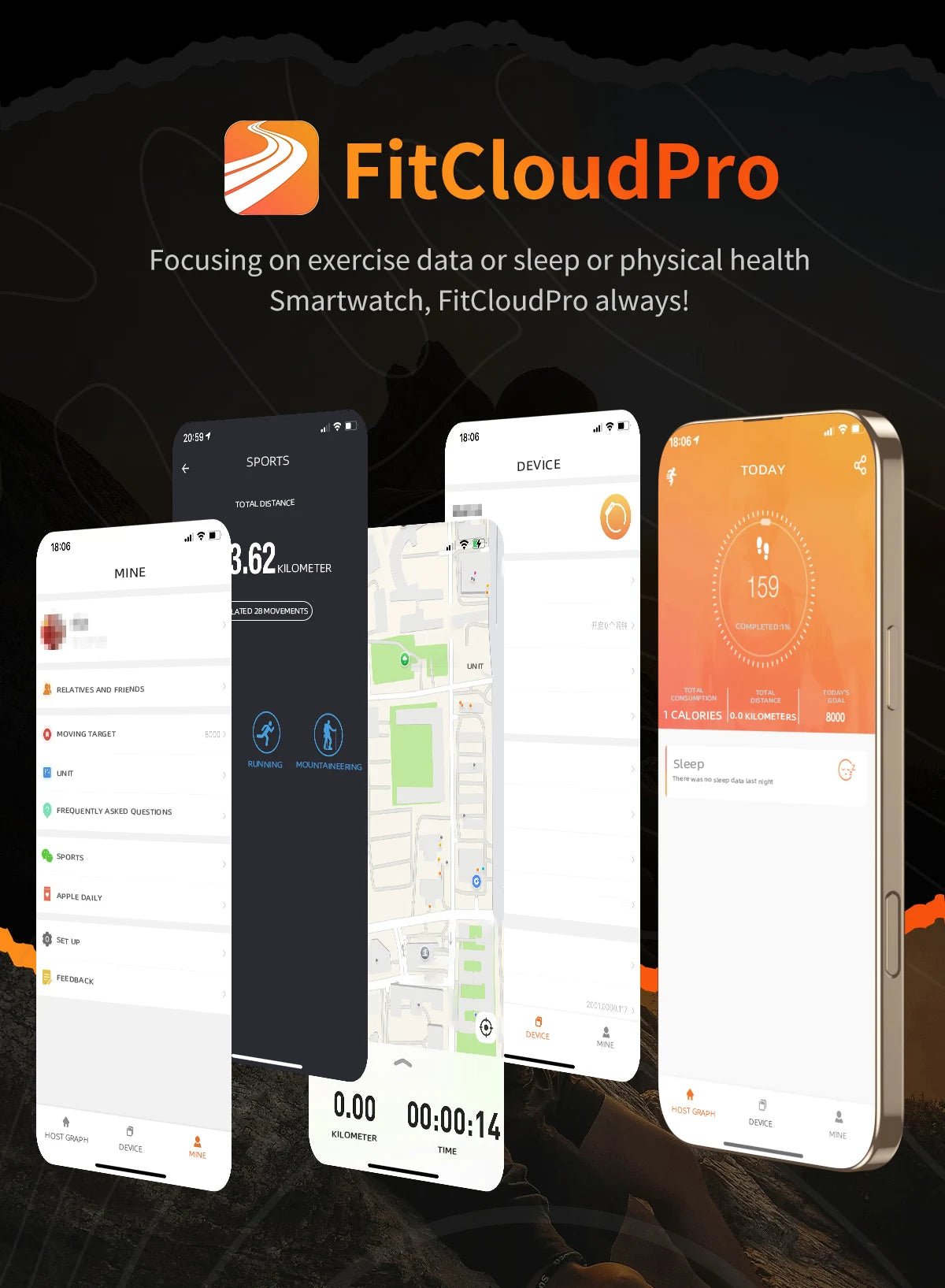 Outdoor Sports Smart Watch For Android IOS Men Watches Waterproof Fitness Track Health Monitor Smartwatch With LED Lighting - Checkouts USA