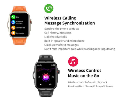 Outdoor Sports Smart Watch For Android IOS Men Watches Waterproof Fitness Track Health Monitor Smartwatch With LED Lighting - Checkouts USA