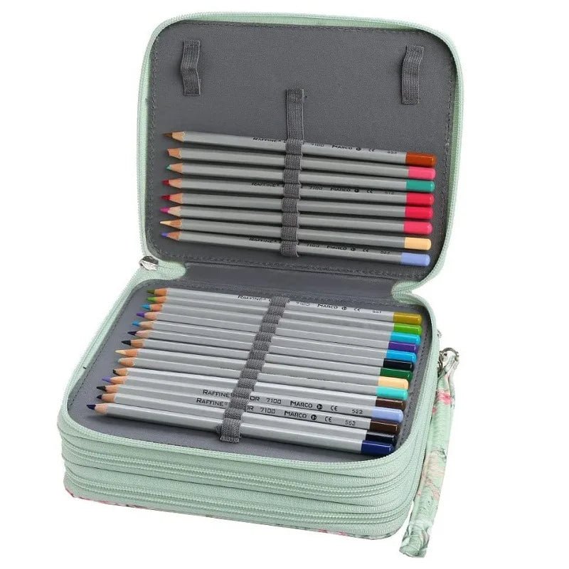 Oxford cloth stationery 78 hole art painting colored pencil storage bag sketching storage pen - Checkouts USA