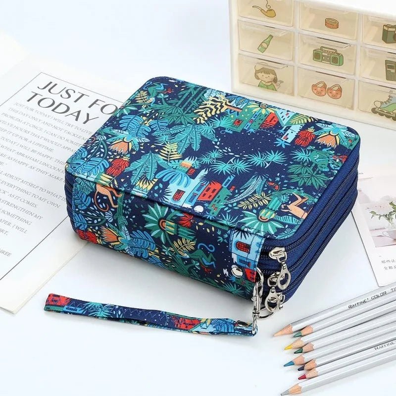 Oxford cloth stationery 78 hole art painting colored pencil storage bag sketching storage pen - Checkouts USA