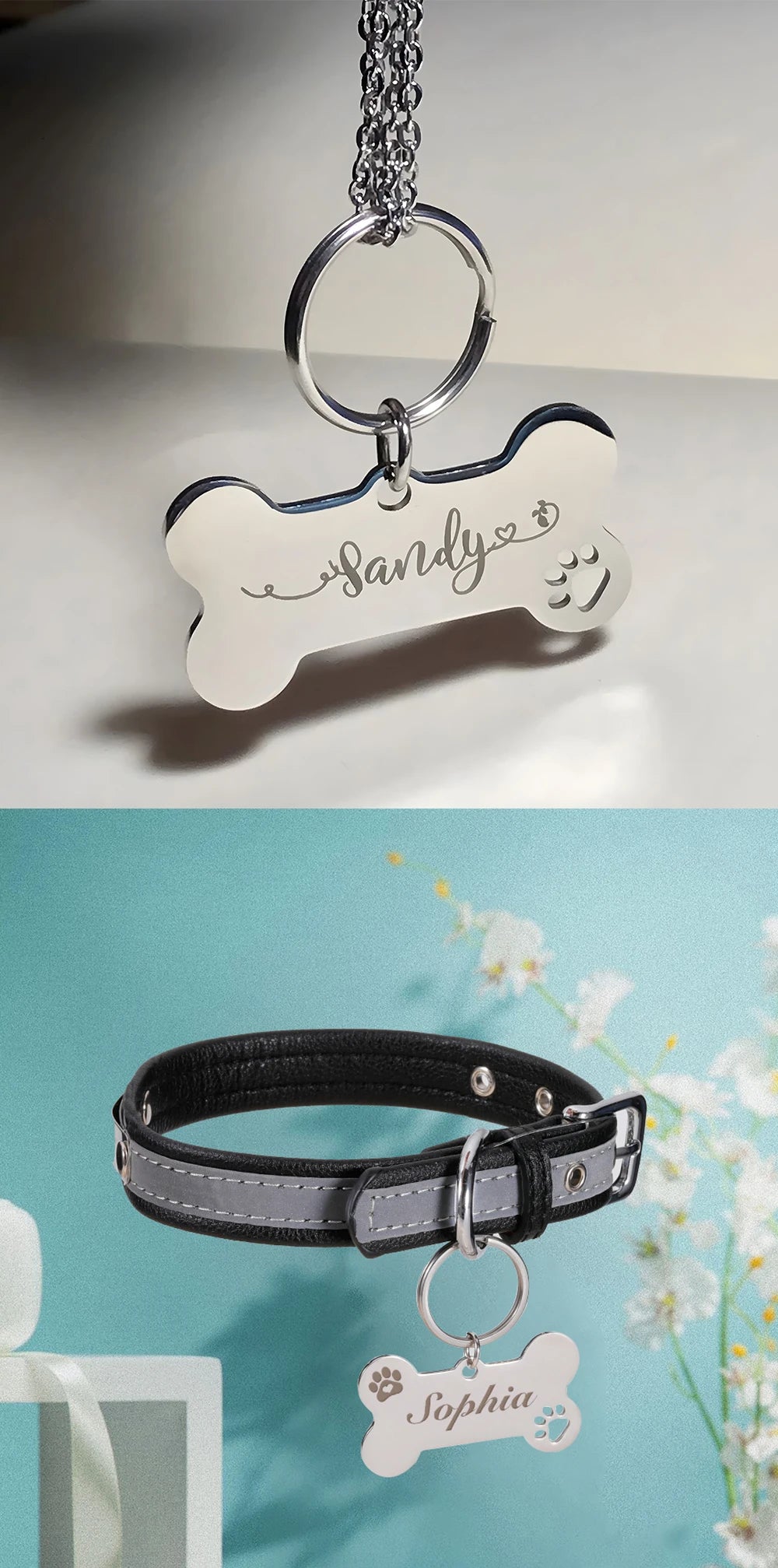 Personalized Pet Dog Tag Shiny Steel Free Engraving Kitten Puppy Anti - lost Collars Nameplate for Dog Address Tag Pet Accessoires - Furbury