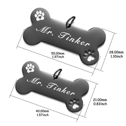 Personalized Pet Dog Tag Shiny Steel Free Engraving Kitten Puppy Anti - lost Collars Nameplate for Dog Address Tag Pet Accessoires - Furbury