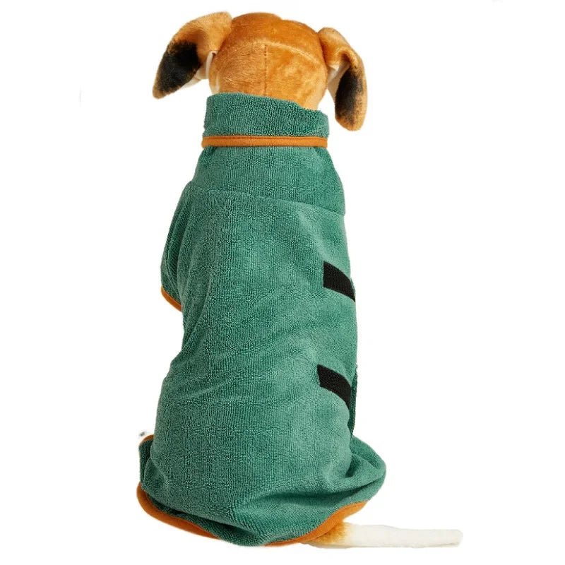 Pet Bathrobe Adjustable Absorbent Towel for Large Medium Small Dog Super Fast Drying Moisture Bath Robe - Checkouts UK