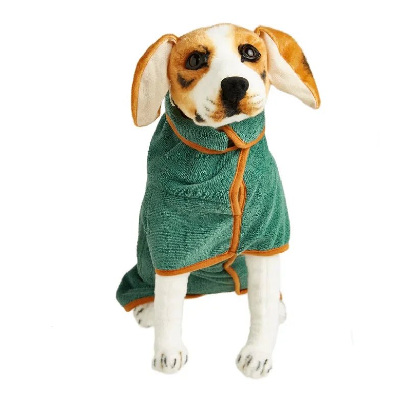 Pet Bathrobe Adjustable Absorbent Towel for Large Medium Small Dog Super Fast Drying Moisture Bath Robe - Checkouts UK