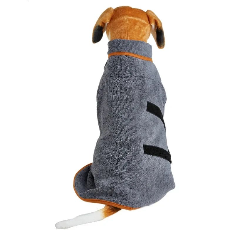 Pet Bathrobe Adjustable Absorbent Towel for Large Medium Small Dog Super Fast Drying Moisture Bath Robe - Checkouts UK