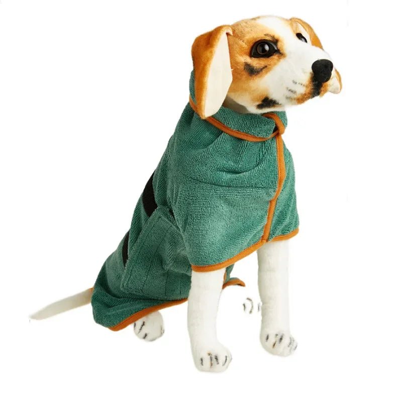 Pet Bathrobe Adjustable Absorbent Towel for Large Medium Small Dog Super Fast Drying Moisture Bath Robe - Checkouts UK