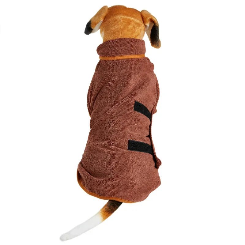 Pet Bathrobe Adjustable Absorbent Towel for Large Medium Small Dog Super Fast Drying Moisture Bath Robe - Checkouts UK