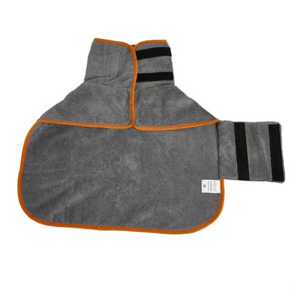 Pet Bathrobe Adjustable Absorbent Towel for Large Medium Small Dog Super Fast Drying Moisture Bath Robe - Checkouts UK