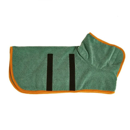 Pet Bathrobe Adjustable Absorbent Towel for Large Medium Small Dog Super Fast Drying Moisture Bath Robe - Checkouts UK