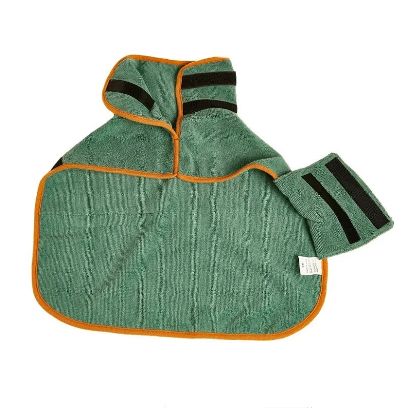 Pet Bathrobe Adjustable Absorbent Towel for Large Medium Small Dog Super Fast Drying Moisture Bath Robe - Checkouts UK